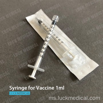 1ml Vaksinasi Syringe tanpa jarum